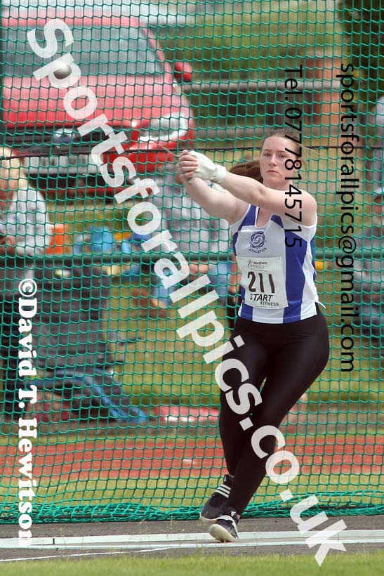 Womens hammer, 2021 Northern Senior and Under-20s Champs., Leigh. Photo: David T. Hewitson/Sports for All Pics